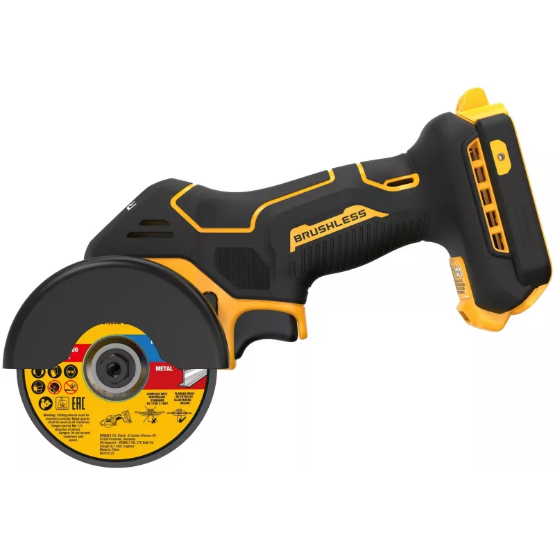 DeWALT DCS438N-XJ 18V XR bezvadu slīpmašīna, 76 mm