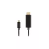 Video kabeļa adapteris LANBERG CA-CMHD-10CU-0030-BK, USB Type-C uz HDMI 2.0, 3 m, 18 Gbit/s, 4K