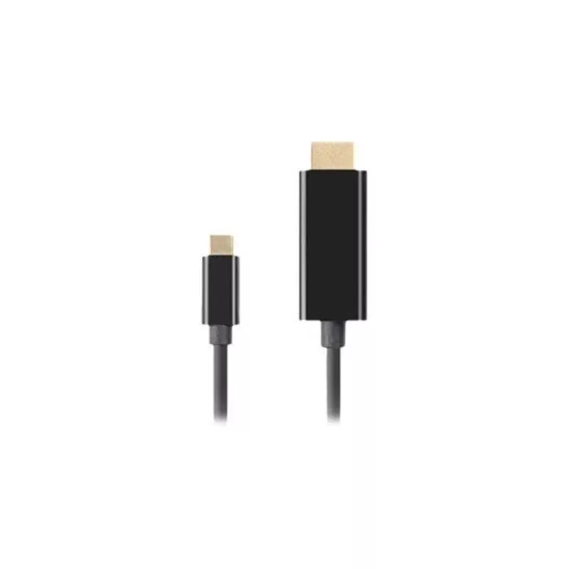 Video kabeļa adapteris LANBERG CA-CMHD-10CU-0030-BK, USB Type-C uz HDMI 2.0, 3 m, 18 Gbit/s, 4K