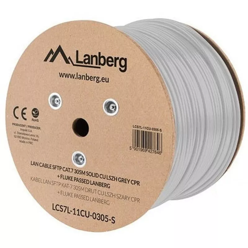 Tīkla kabelis Lanberg LCS7L-11CU-0305-S RJ45 Cat7 305 m balts