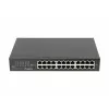 Nepārvaldāms komutators LANBERG RSGE-24 — 24× Gigabit Ethernet 1U, montējams statīvā, melns