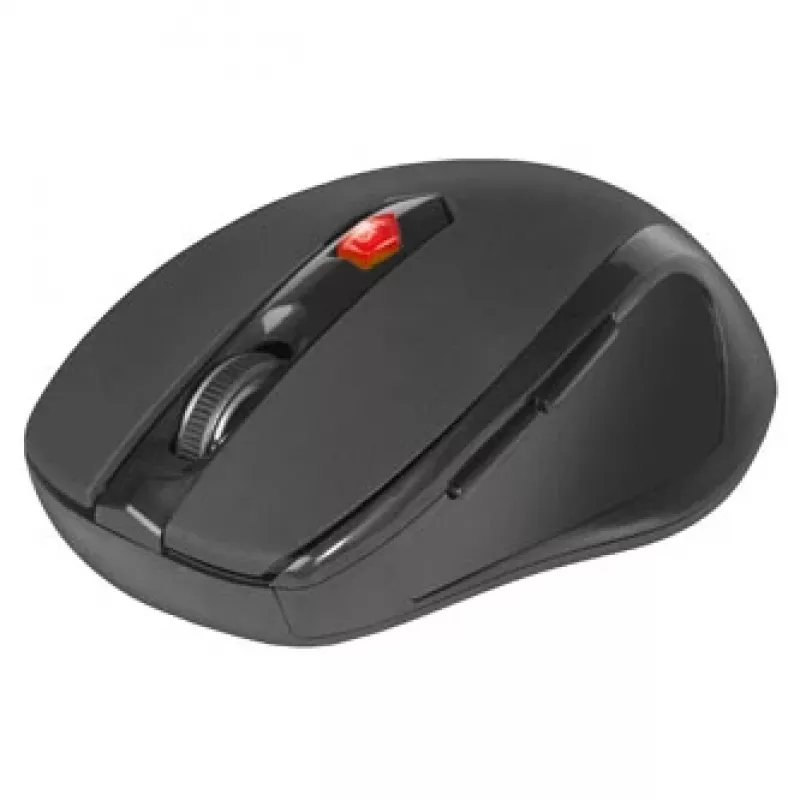 Bezvadu RF optiskā labās rokas pele DEFENDER ULTRA MM-315 — 1600 DPI, 6 pogas, USB uztvērējs, melna