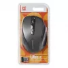 Bezvadu RF optiskā labās rokas pele DEFENDER ULTRA MM-315 — 1600 DPI, 6 pogas, USB uztvērējs, melna