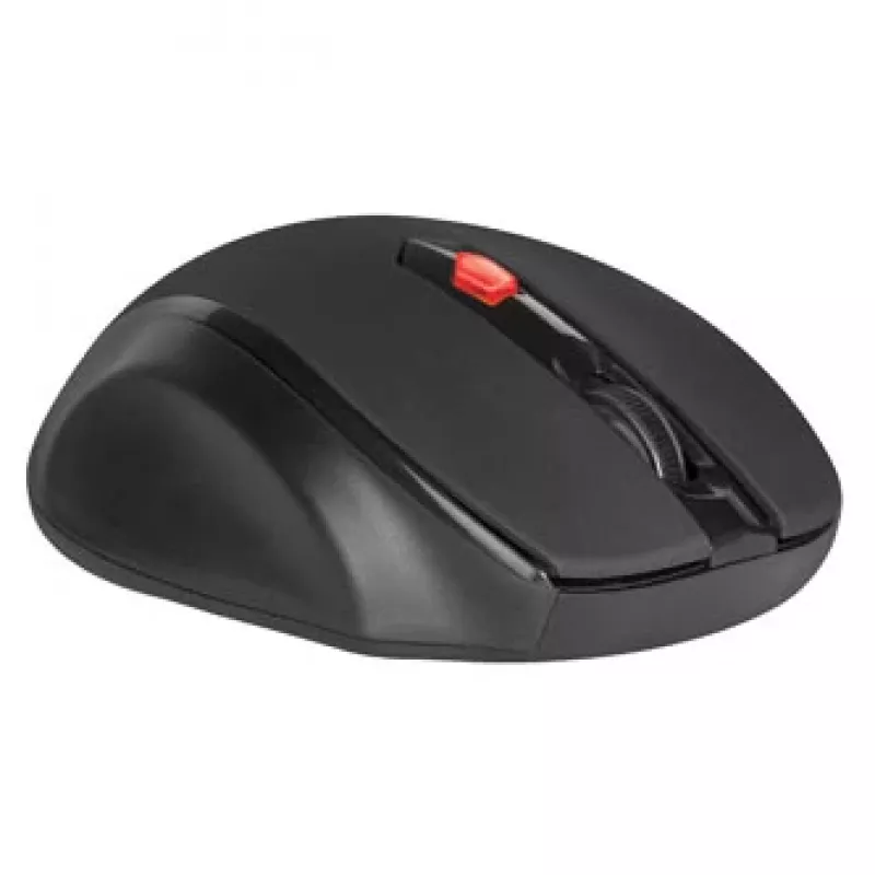 Bezvadu RF optiskā labās rokas pele DEFENDER ULTRA MM-315 — 1600 DPI, 6 pogas, USB uztvērējs, melna