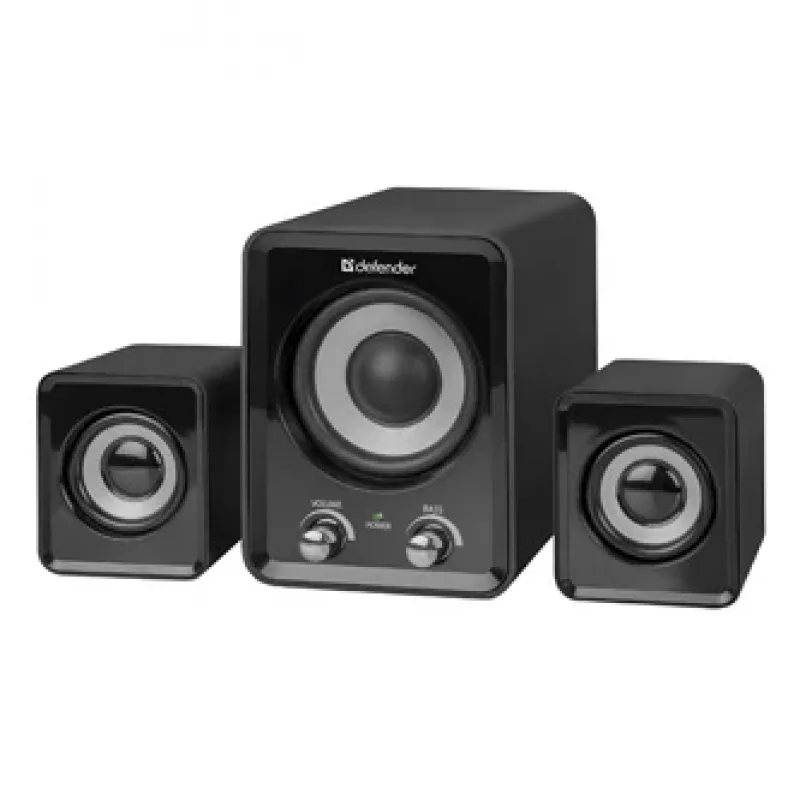 DEFENDER Z4 vadu 2.1 skaļruņi, 11 W RMS, melni, USB 5V barošana, 3,5 mm austiņu izeja