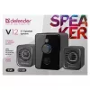 2.1 datora skaļruņi DEFENDER V12 11W RMS USB, 3,5 mm, zemfrekvences skaļrunis, melna, 223×115×130 mm