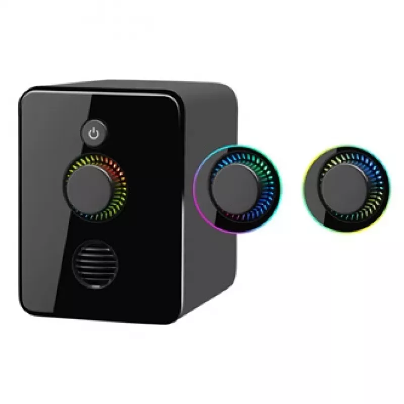 2.1 datora skaļruņi DEFENDER V12 11W RMS USB, 3,5 mm, zemfrekvences skaļrunis, melna, 223×115×130 mm