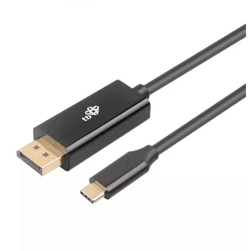USB-C uz DisplayPort kabelis TB AKTBXVDUSBCDP2B 2 m — melns