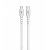 USB C - USB C kabelis 1m. silicone Balts
