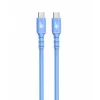 USB C - USB C kabelis 1m. silicone Zils