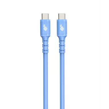 USB C - USB C kabelis 1m. silicone Zils