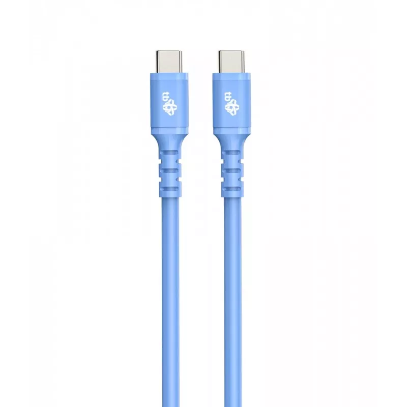 USB C - USB C kabelis 1m. silicone Zils