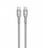 USB C - USB C kabelis 1 m. silicone pelēka