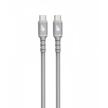 USB C - USB C kabelis 1 m. silicone pelēka