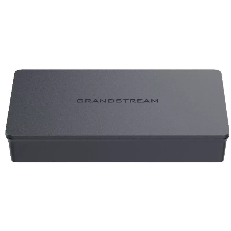 Grandstream GWN7700 2. slāņa nepārvaldāms slēdzis ar 5 Gigabitu portiem, 10 Gbps pārslēgšanas jaudu, 802.1p QoS, melns, galda/sienas montāža, 5 VDC