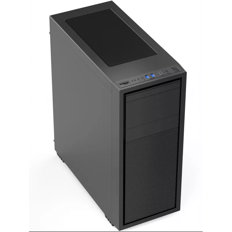 Gembird Fornax K500 ATX datora korpuss, Midi Tower, Melns