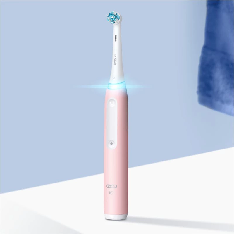 Oral-B Elektriskā zobu birste iO3 sērija, uzlādējama, pieaugušajiem, 1 birstes uzgalis, Blush Pink, 3 tīrīšanas režīmi