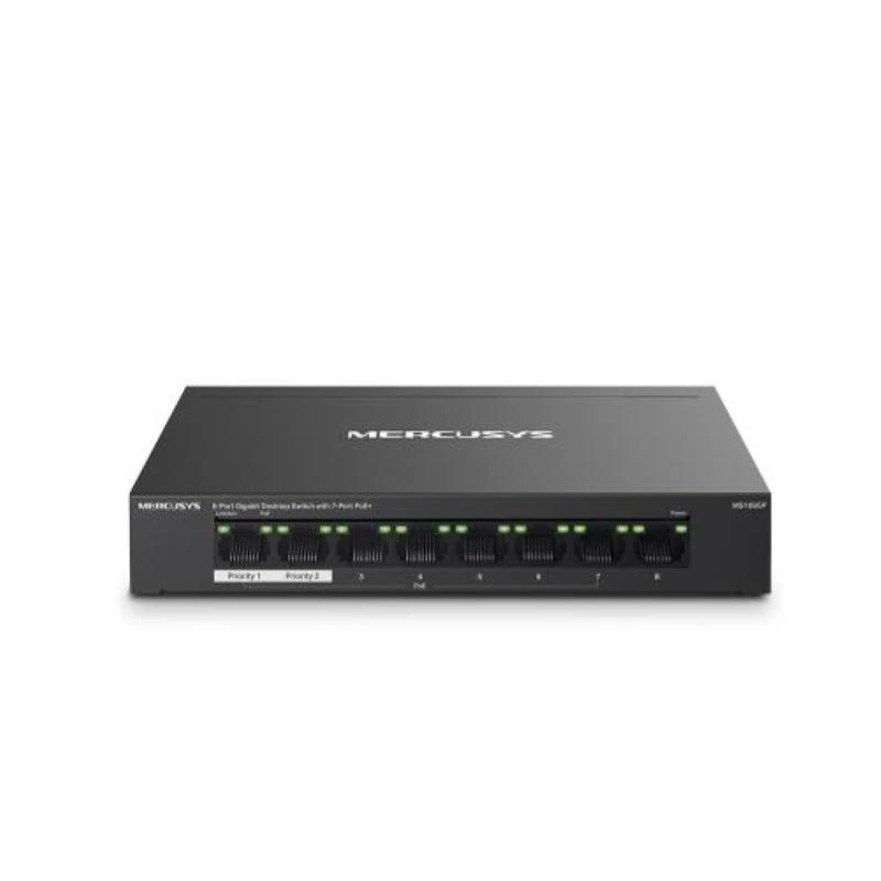 Mercusys MS108GP 8 portu Gigabit darbvirsmas slēdzis ar 7 PoE portiem