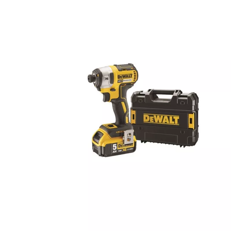 Trieciena skrūvgriezis DeWALT DCF887P2-QW 1/4 collas piedziņa, 18V Li‑Ion 5Ah, 205 N·m, 3250 RPM, 2 baterijas, lādētājs, futrālis