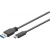 Wentronic Goobay USB 3.0 SuperSpeed kabelis > USB-C™, melns, 2 m - USB 3.0 spraudnis (A tips) > USB-C spraudnis (71221)