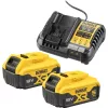 Akumulatora un lādētāja komplekts DeWALT DCB1104P2 18 V 5.0 Ah (2 akumulatori, lādētājs)