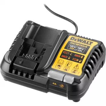 Baterijas lādētājs DeWalt DCB1104-QW 10,8 V un 14,4 V litija jonu baterijām, kompakts dizains