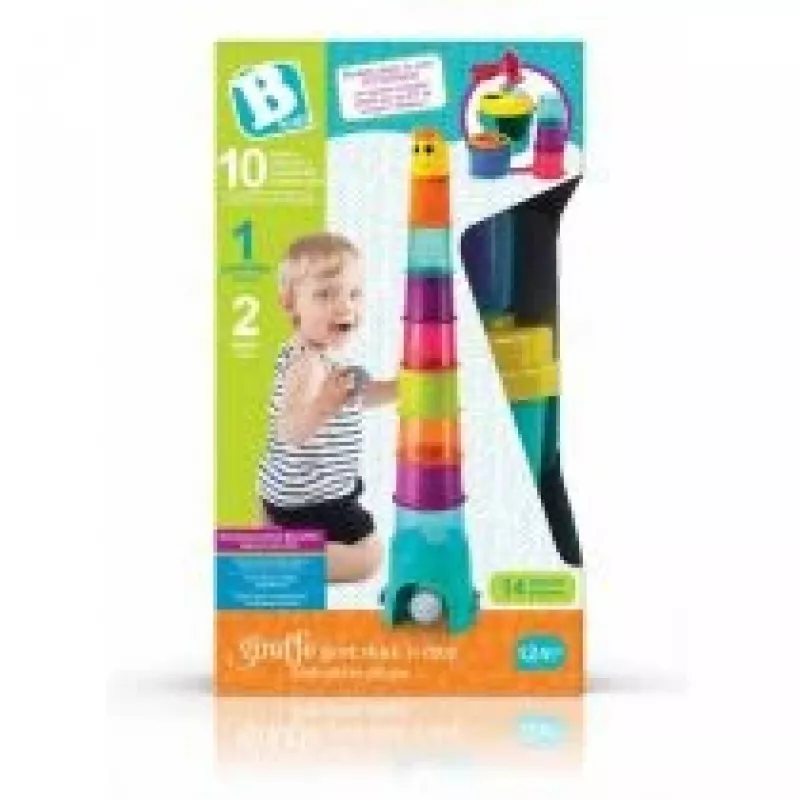 Daudzfunkcionāls žirafes tornis XL, B-kids modelis 1164702NN, augstums 120 cm, rotaļu un aktivitāšu tornis