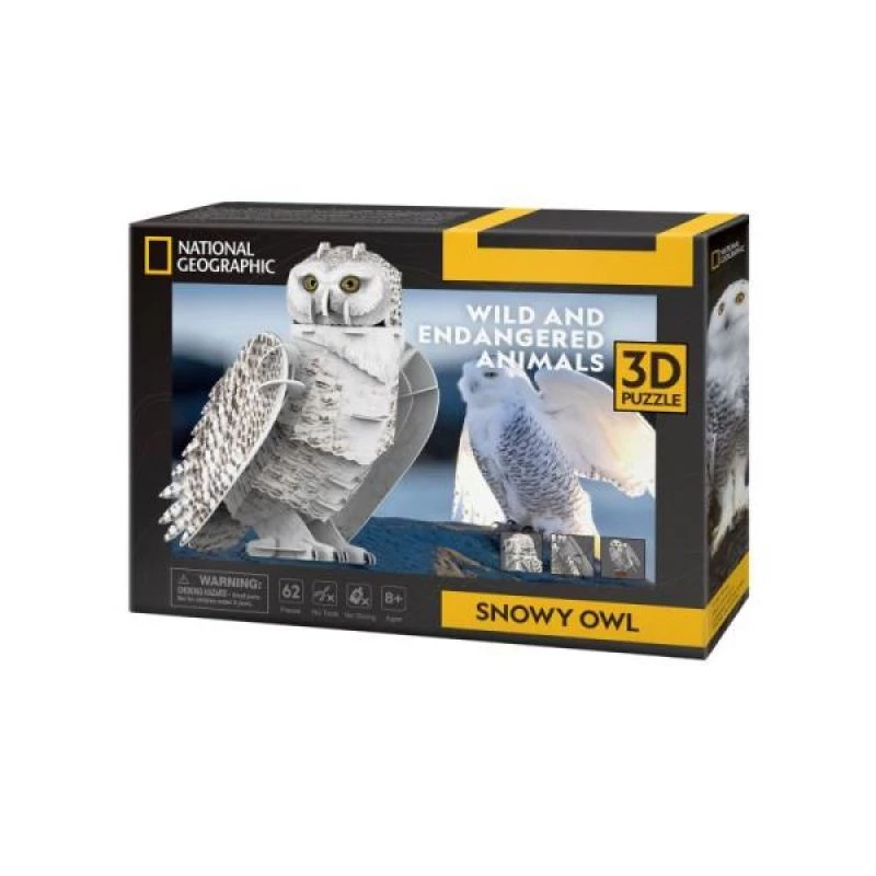 CubicFun 3D Puzzle NG Snow Owl 32 gab. Dzīvnieki Vecums 8+