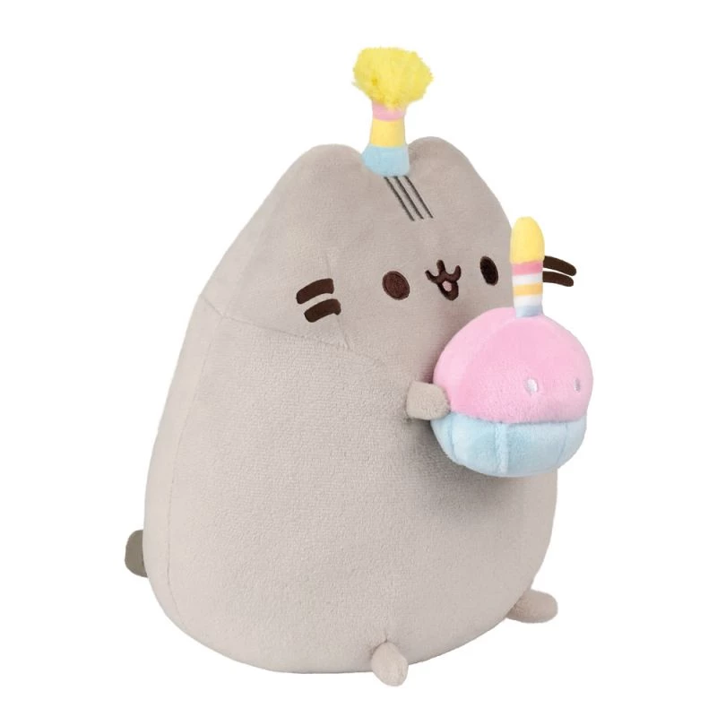 Plīša rotaļlieta Pusheen by Pusheen — 24 cm ar dzimšanas dienas cepuri un kūku
