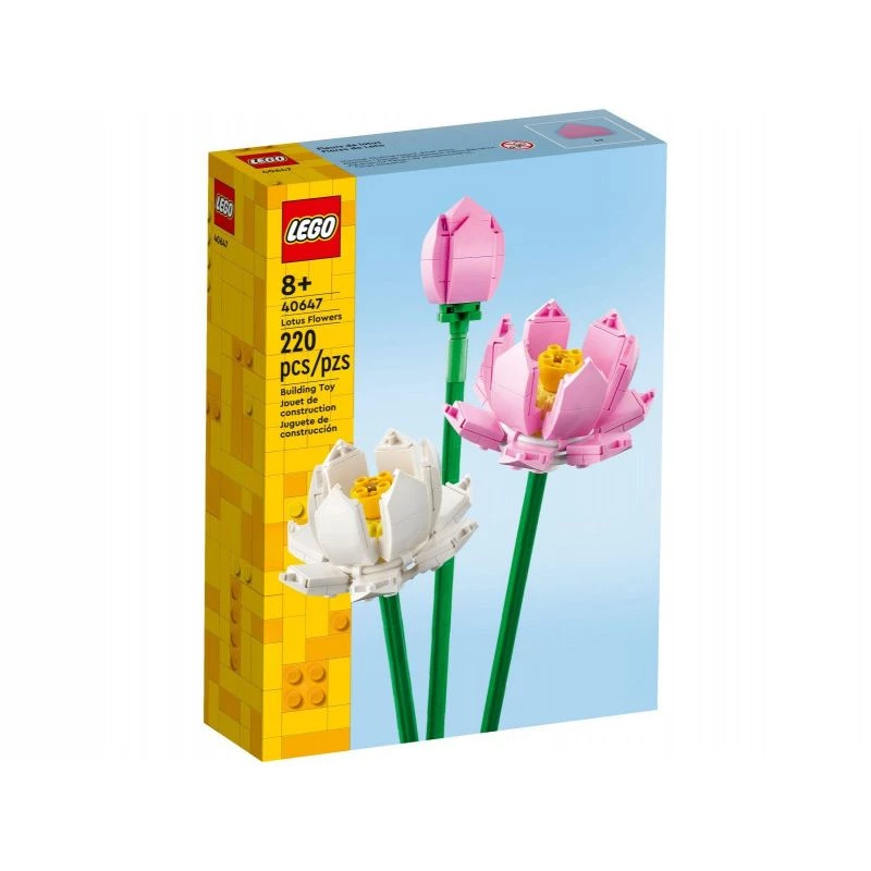 LEGO konstruktors LEGO 40647 Lotosa ziedi — Botāniskās kolekcijas modulārs modelis, 220 detaļas, augstums 300 mm, vecumam 8+