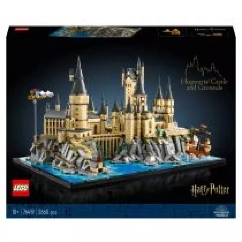 LEGO 76419 Harry Potter Cūkkārpas pils un teritorijas liels komplekts pieaugušajiem, iekļaujot ikoniskas vietas: Lielā zāle, Noslēpumu kambaris un vēl citas