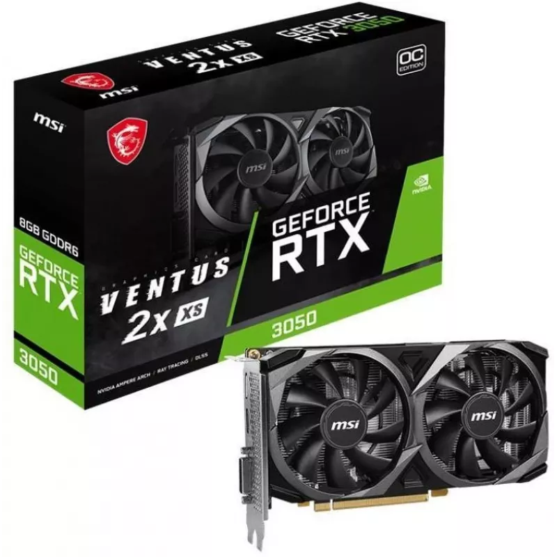 MSI VENTUS GEFORCE RTX 3050 2X XS 8G OC grafiskā karte NVIDIA 8 GB GDDR6