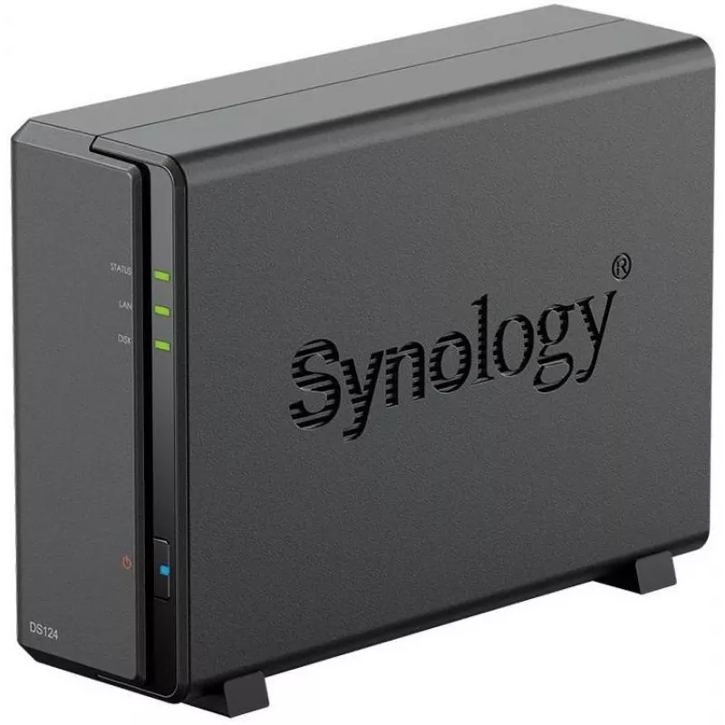 Synology DiskStation DS124 NAS/krātuves serveris galda Ethernet LAN melns RTD1619B