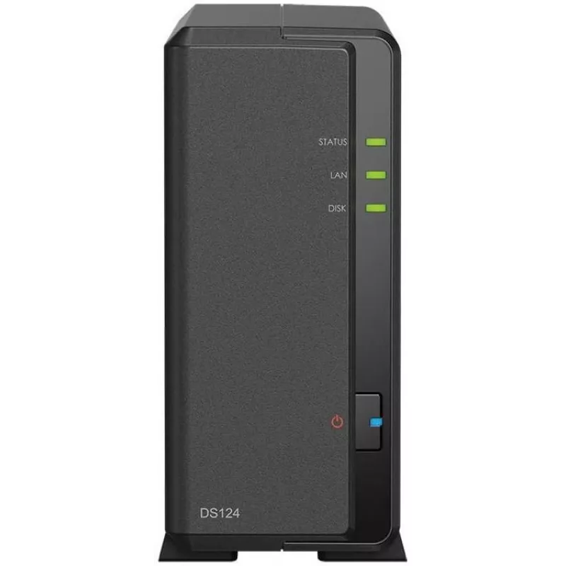 Synology DiskStation DS124 NAS/krātuves serveris galda Ethernet LAN melns RTD1619B