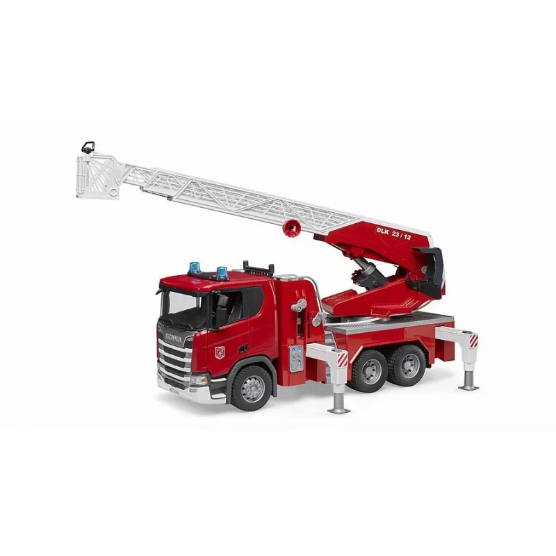 Ugunsdzēsēju mašīna BRUDER Scania Super 560R Sarkana Balta Plastmasa 3+