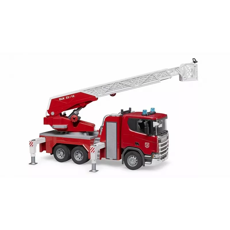 Ugunsdzēsēju mašīna BRUDER Scania Super 560R Sarkana Balta Plastmasa 3+