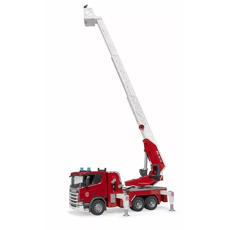 Ugunsdzēsēju mašīna BRUDER Scania Super 560R Sarkana Balta Plastmasa 3+