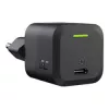 Mobilo ierīču lādētājs zaļa Cell CHARGC06, USB-C 33 W, Quick Charge 3.0, maiņstrāvas ieeja 100–240 V, melns