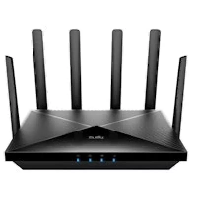 Galda bezvadu maršrutētājs Cudy P5 — Divjoslu Wi‑Fi 6, 5G Sub6, Dual NanoSIM, Gigabit Ethernet, 6 noņemamas antenas, 256 MB RAM