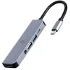 Gembird A-CM-COMBO5-02 klēpjdatora dokstacija/portu replikators Vadu USB 3.2 Gen 1 (3.1 Gen 1) Type-C Sudraba