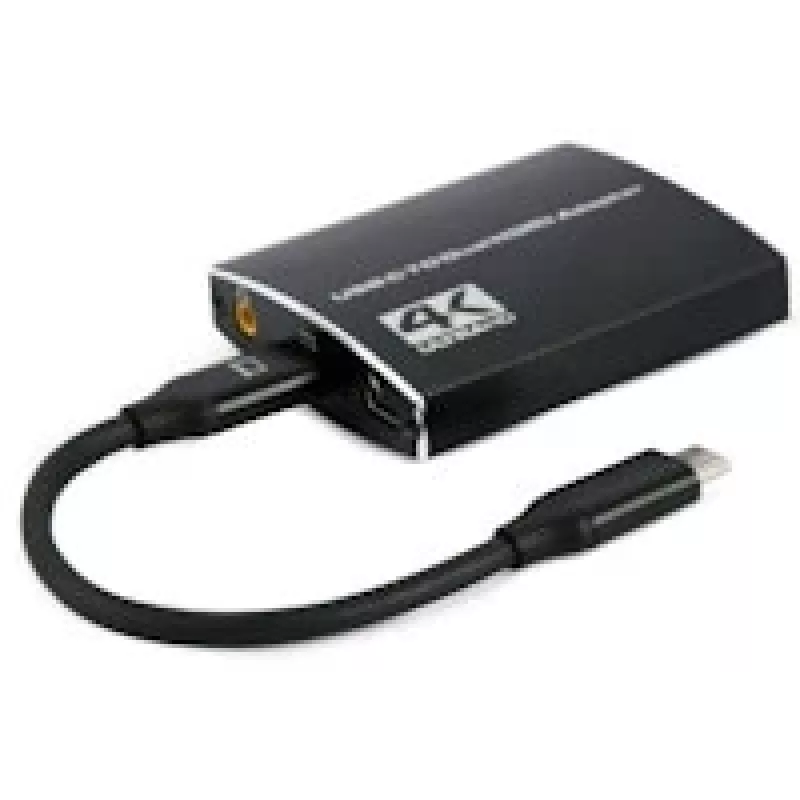 Gembird A-CM-HDMIF2-01 USB-C uz diviem HDMI adapteris, 4K 60Hz, melns
