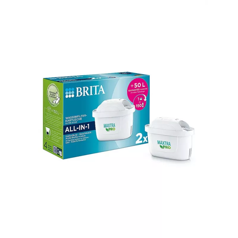 Brita 122003 ūdens filtra kasetne 2 gab. Balta