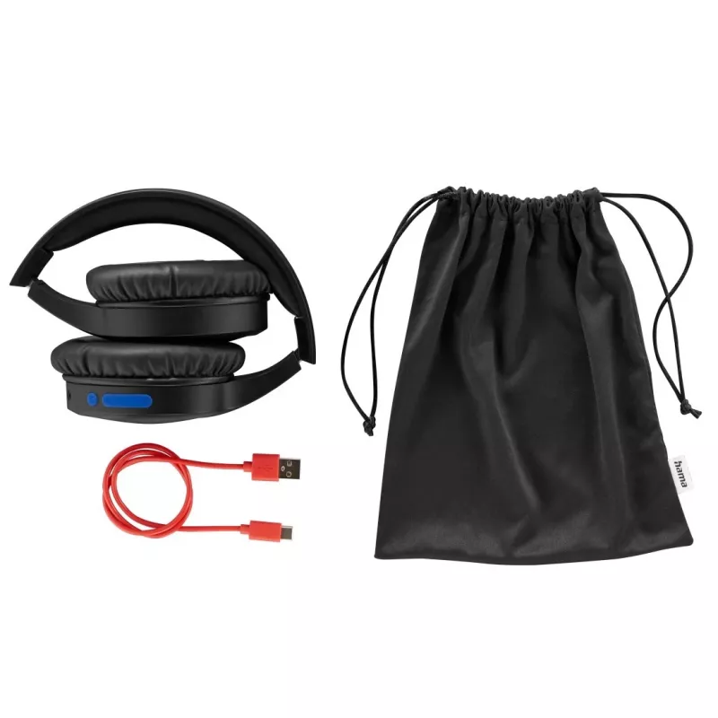 Hama 00184160 austiņas/headset vadu un bezvadu galvas lentes zvani/mūzika USB Type-C Bluetooth melna, zila