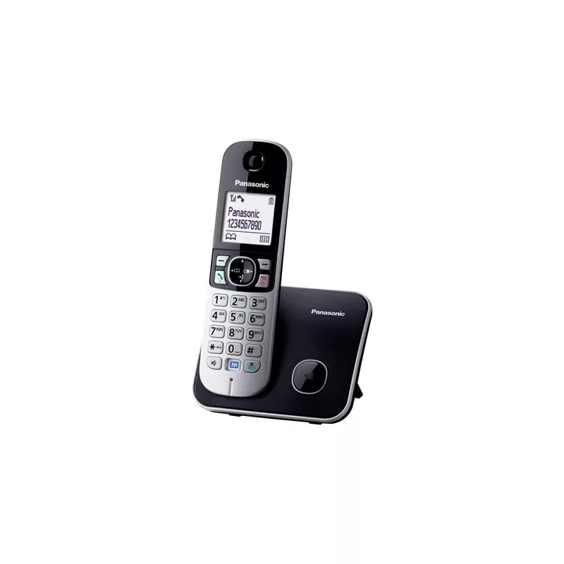 Panasonic KX-TG6811 DECT telefons ar zvanītāja ID, melns