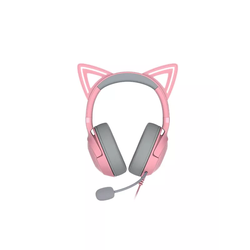 Vadu austiņas, kas novietojamas uz auss Razer RZ04-04730200-R3M1 — cirkumaurālas, 1,3 m kabelis, 353 g, rozā