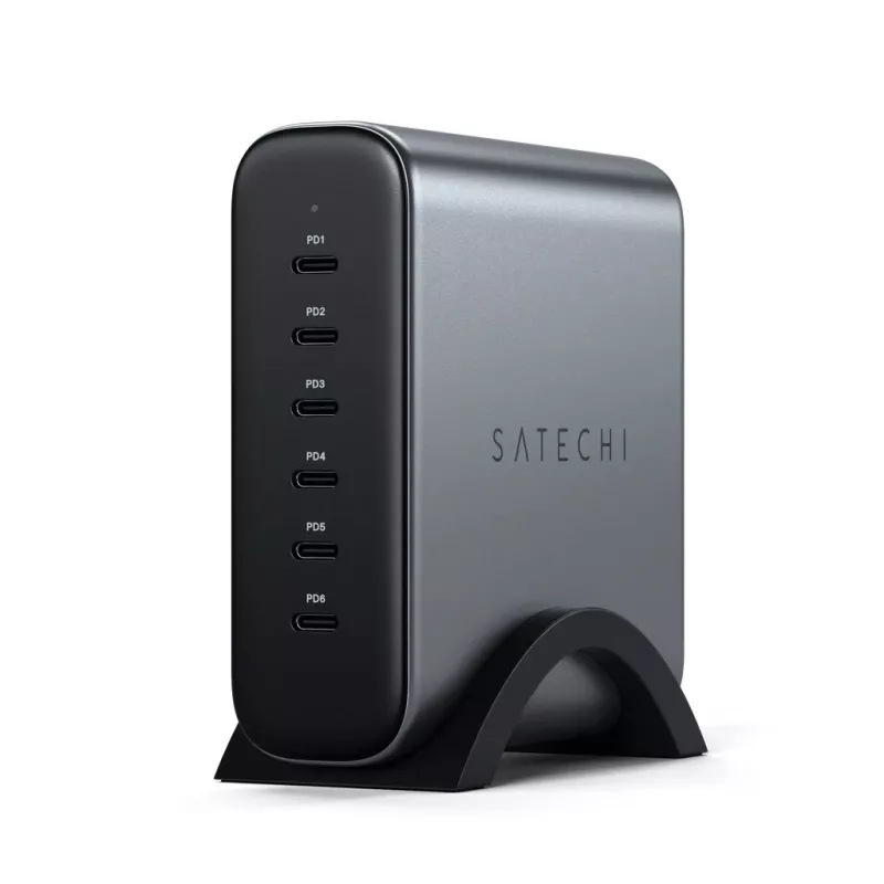 Iekštelpu lādētājs Satechi ST-C200GM-EU universāls pelēks 6 USB Type-C pieslēgvietas