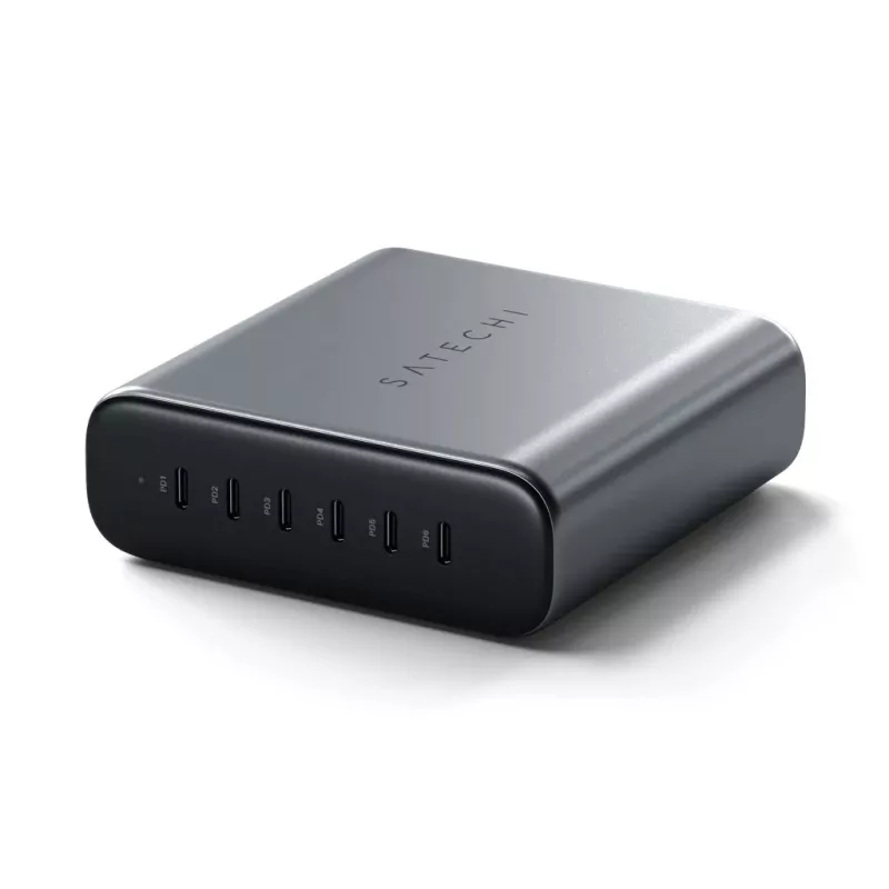 Iekštelpu lādētājs Satechi ST-C200GM-EU universāls pelēks 6 USB Type-C pieslēgvietas