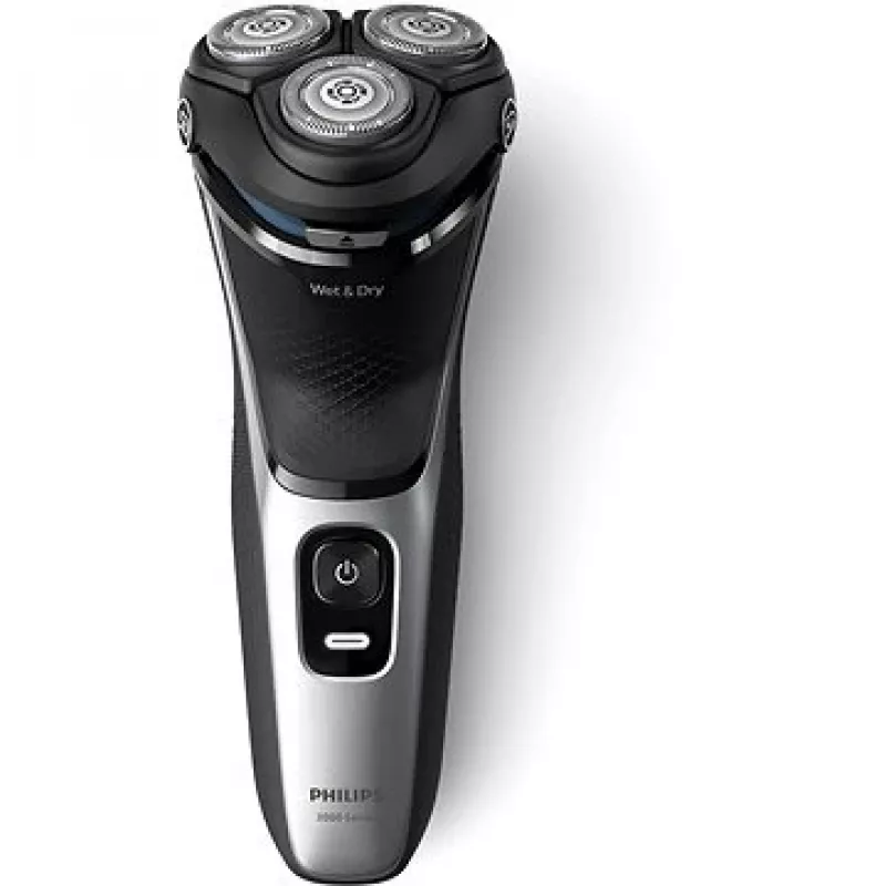 Elektriskais skuveklis Philips 3000 Series S3143/00 — 3 galviņu rotācijas, slapjā un sausā lietošana, Li-Ion, 60 min darbības laiks