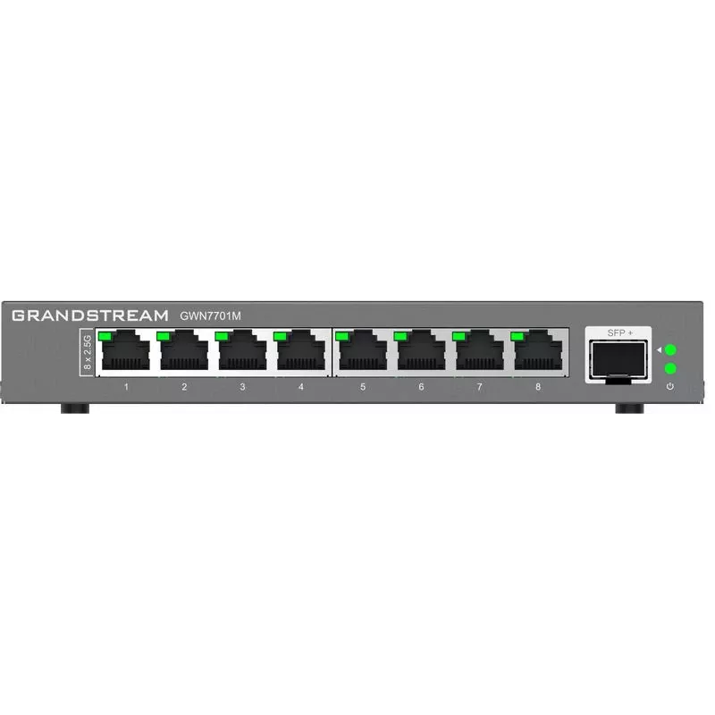 Grandstream Networks GWN7701M tīkla slēdzis Nepārvaldīts 2.5G Ethernet (100/1000/2500) Melns