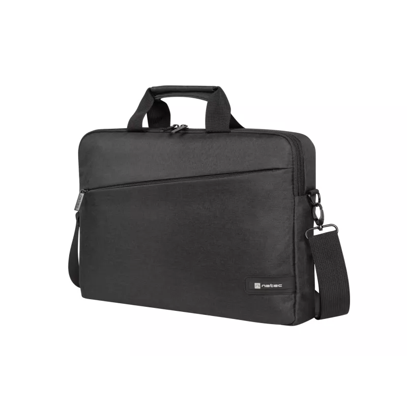 Portfelis NATEC Beira 39,6 cm (15,6 collas) — poliesters, 1 galvenais nodalījums, plecu siksna, melns